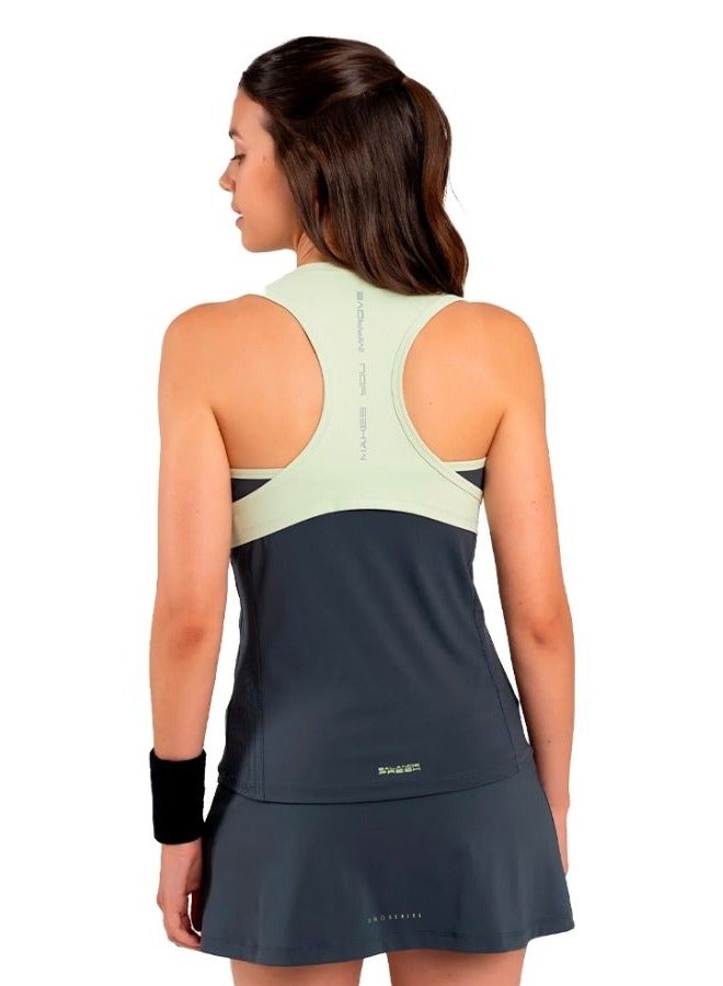 NOX تي شيرت نسائي بدون أكمام رمادي من نوكس برو فحم - Image 2